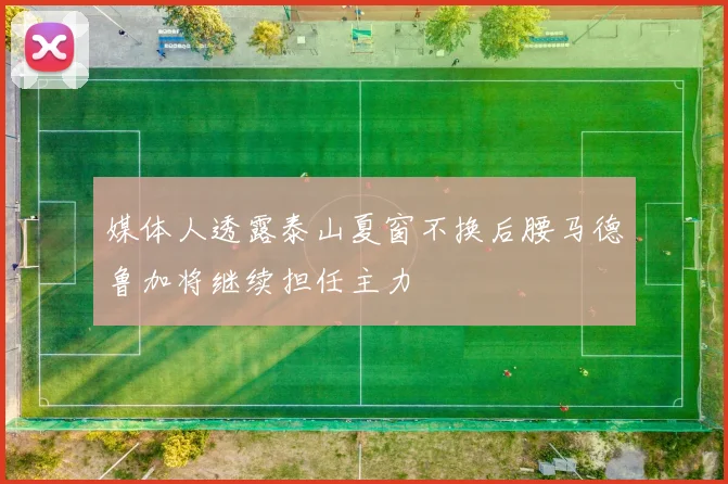 媒体人透露泰山夏窗不换后腰马德鲁加将继续担任主力